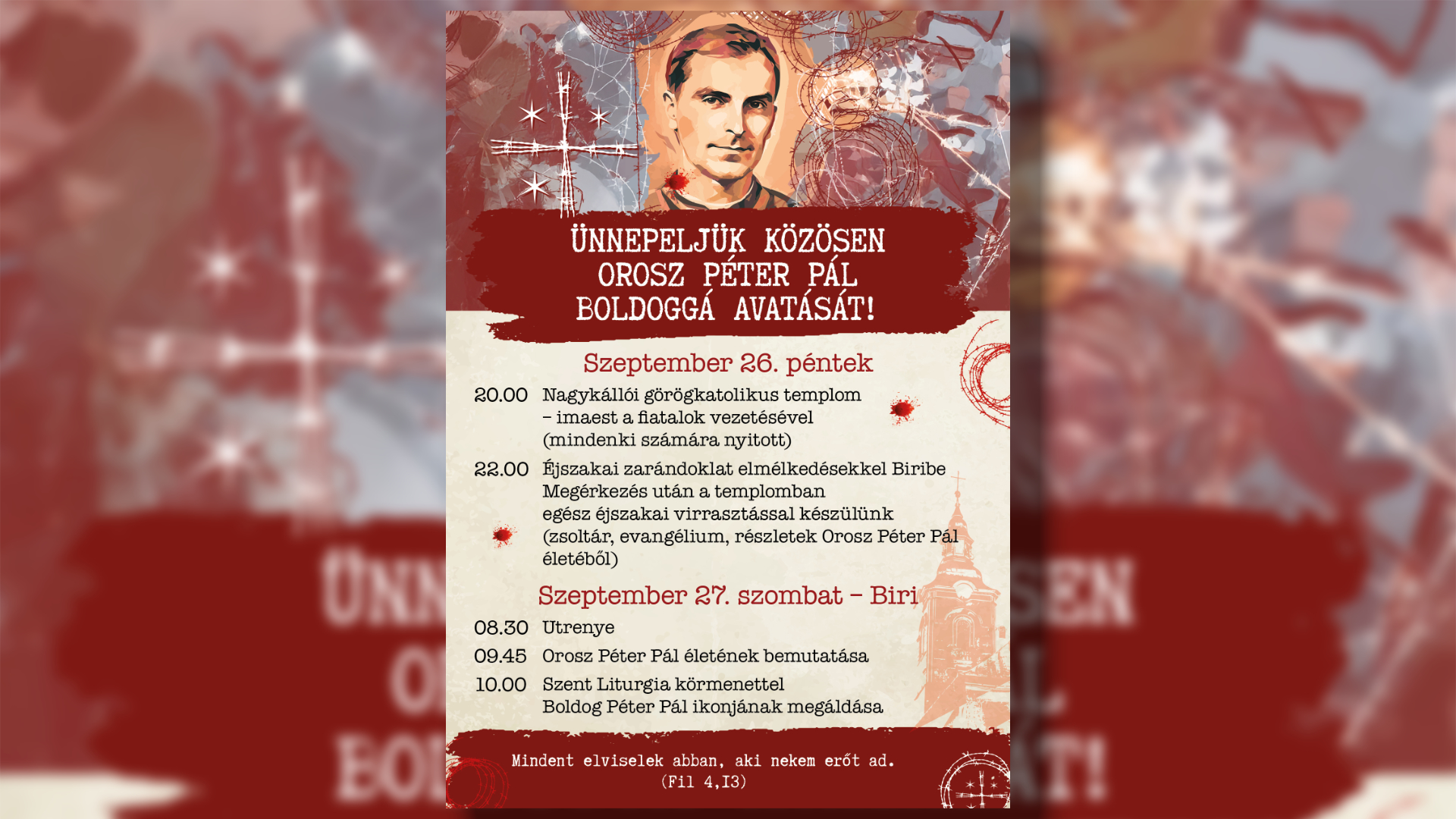 Krisztus erejében mindent elviselt – Orosz Péter Pál boldoggá avatása