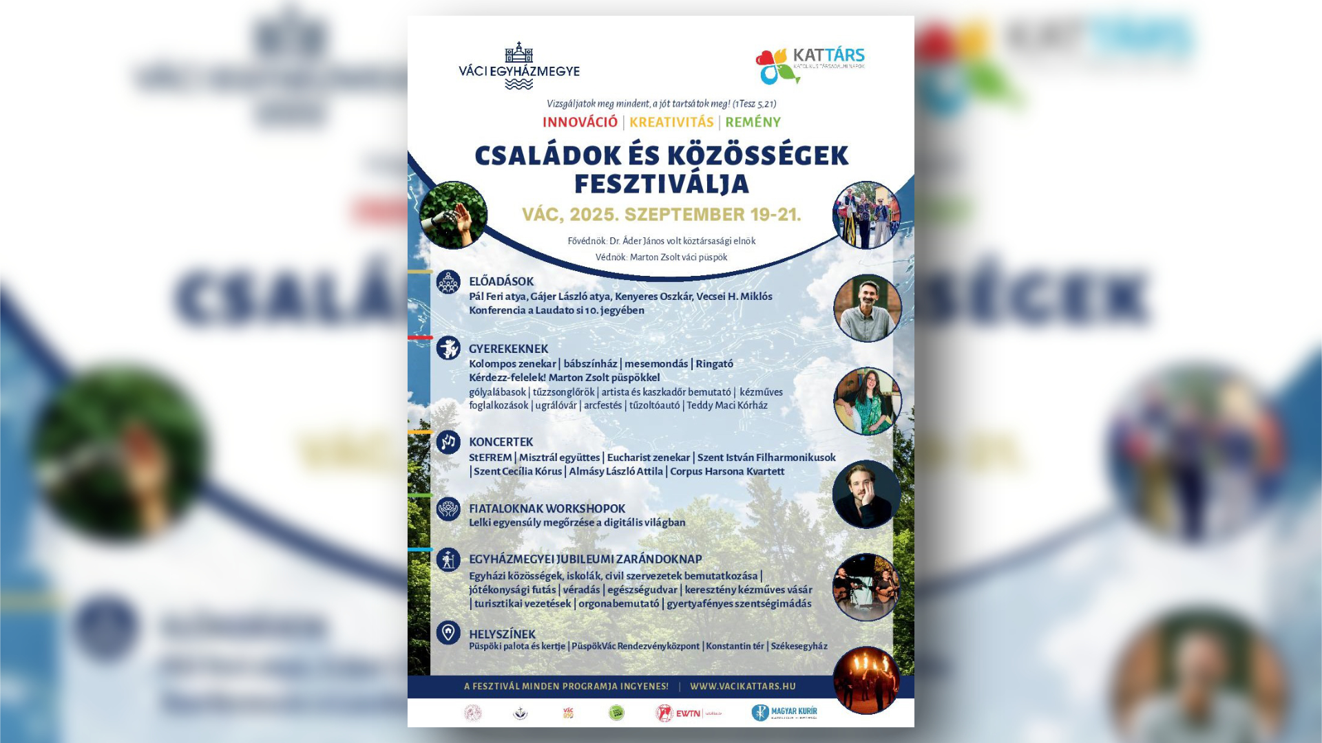 Egy hét múlva megnyitja kapuit a váci Palotakert a CSALÁDOK és KÖZÖSSÉGEK FESZTIVÁL látogatói előtt