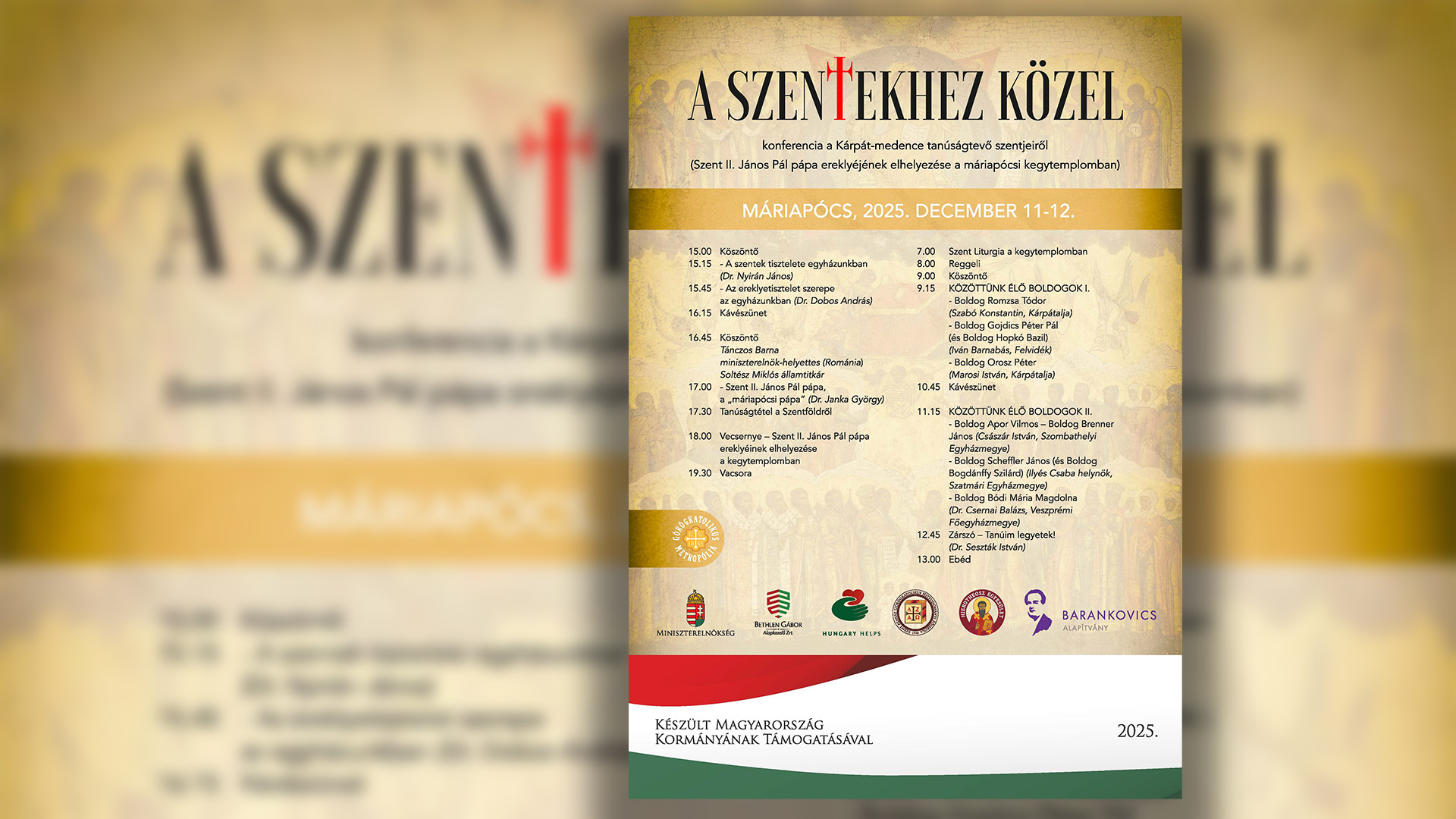 A szentek tanúságtételének útján – kétnapos konferencia Máriapócson