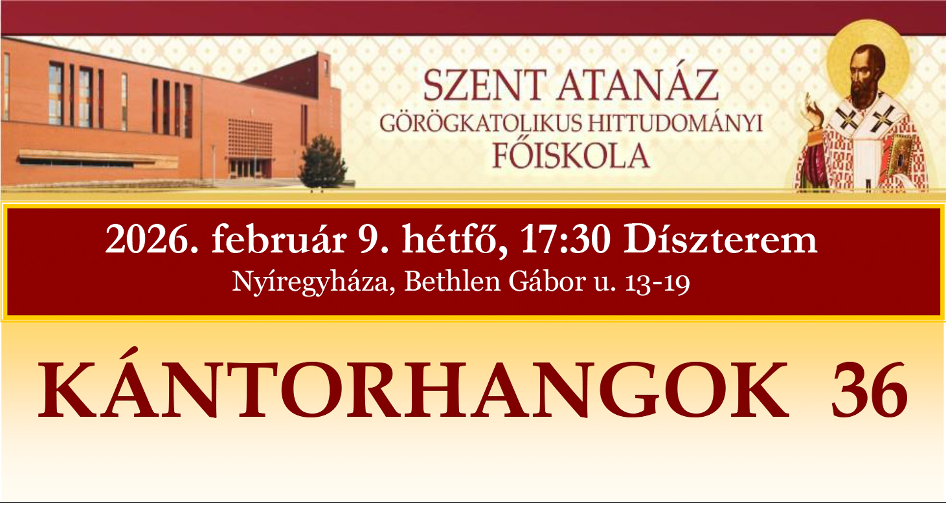 Kántorhangok – félévi vizsgakoncert