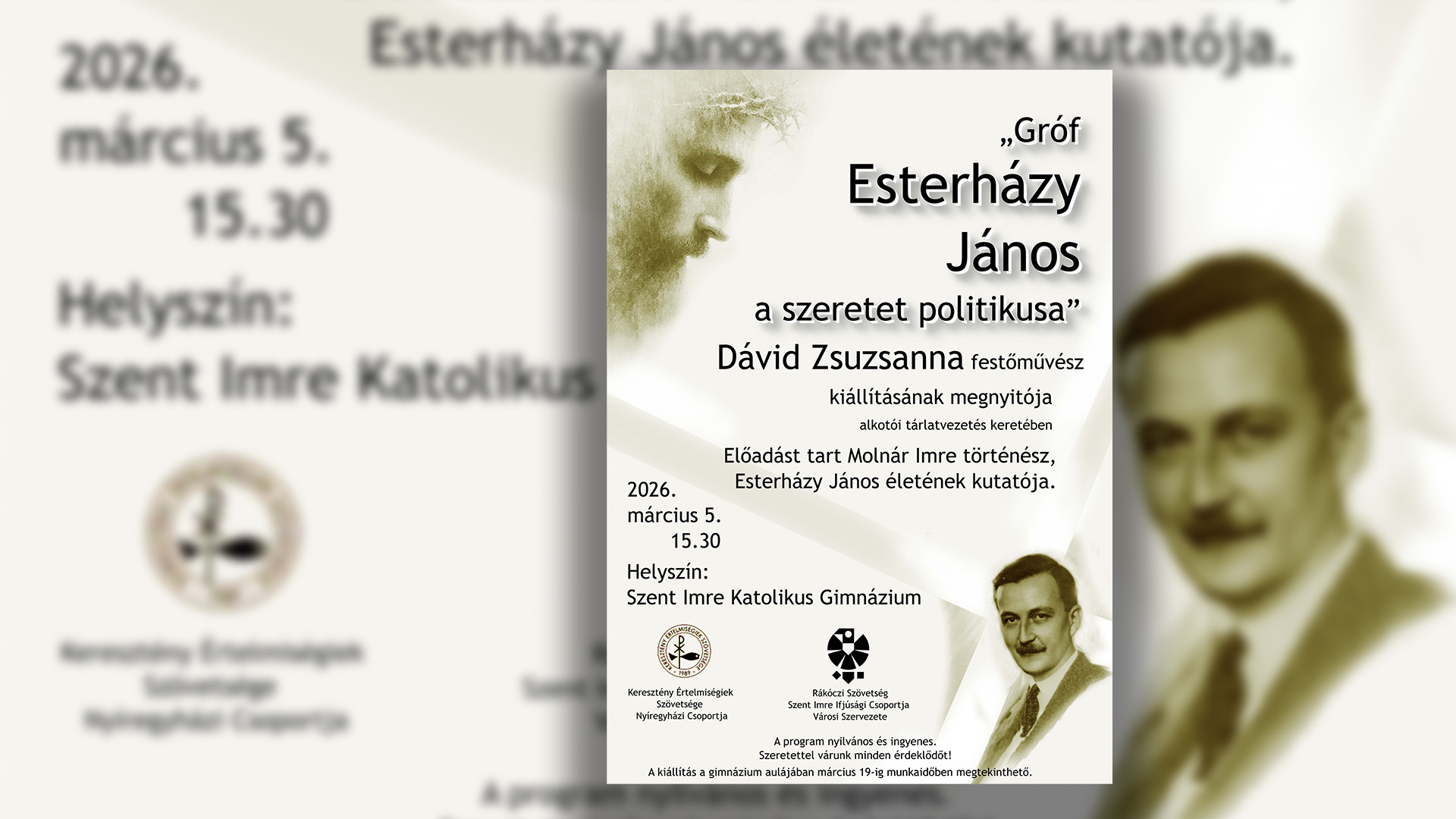 KÉSZ program: Kiállítás Esterházy János életéről Nyíregyházán
