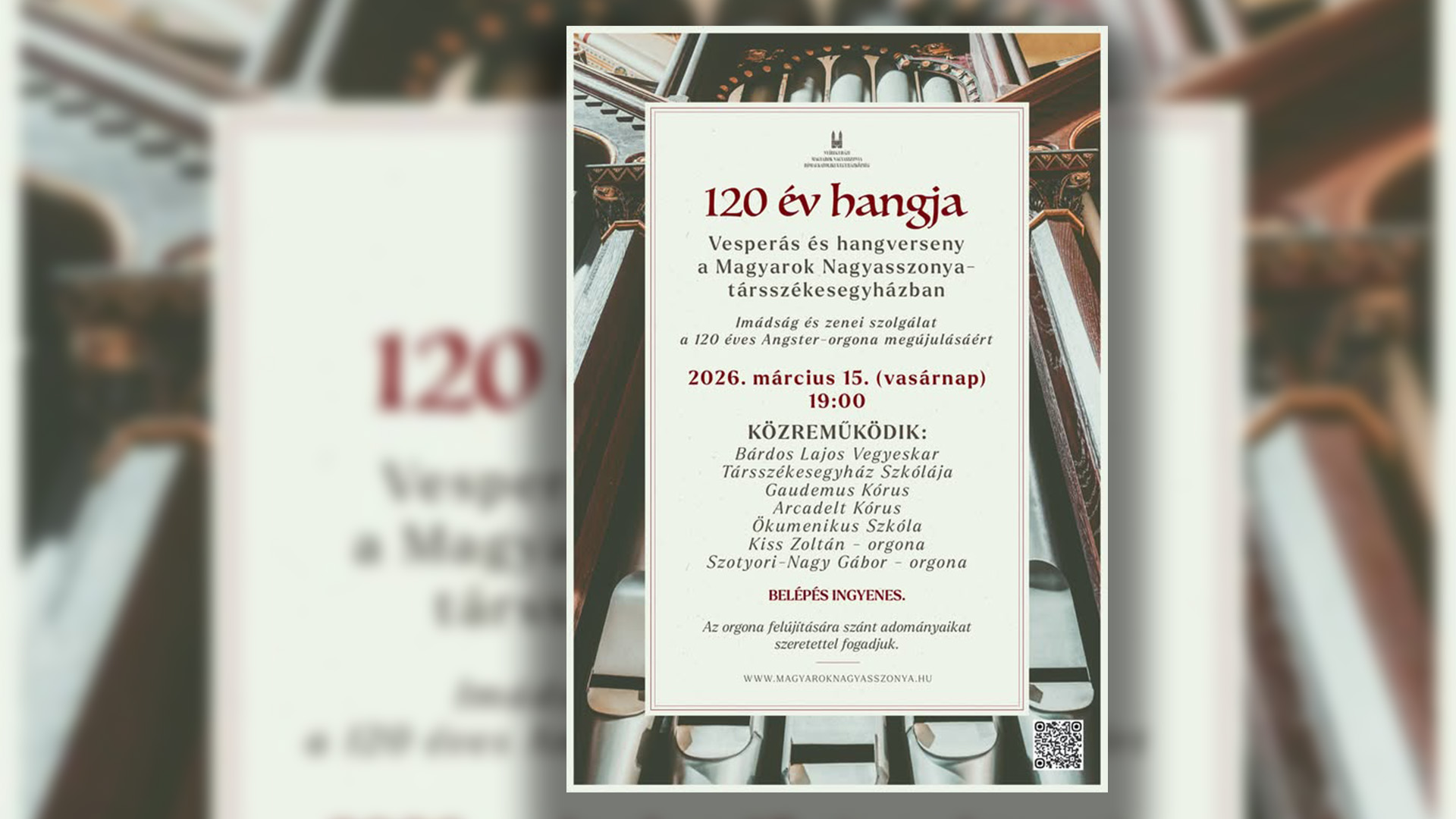 120 év hangja – vesperás és hangverseny