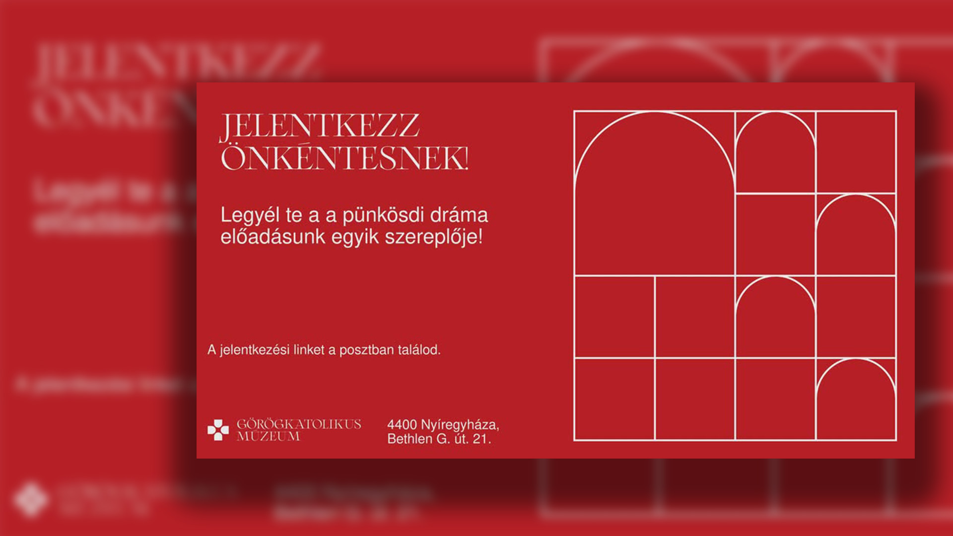 Önkéntes szereplőket keres a múzeum pünkösdi drámajátékához