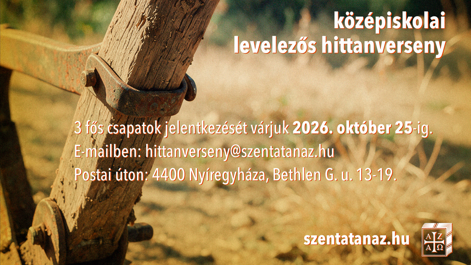 Indul a középiskolai hittanverseny